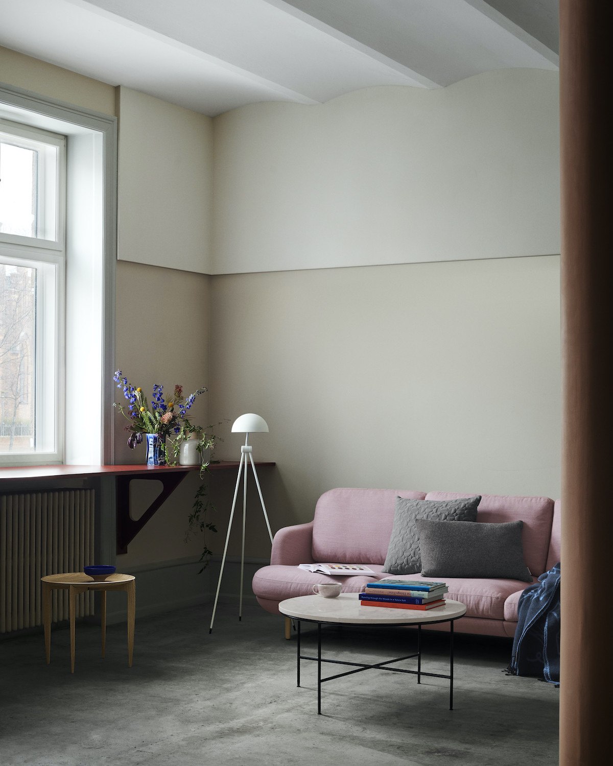 Sessel und Sofas mit Rundungen - Lune Sofa in Pink von Fritz Hansen