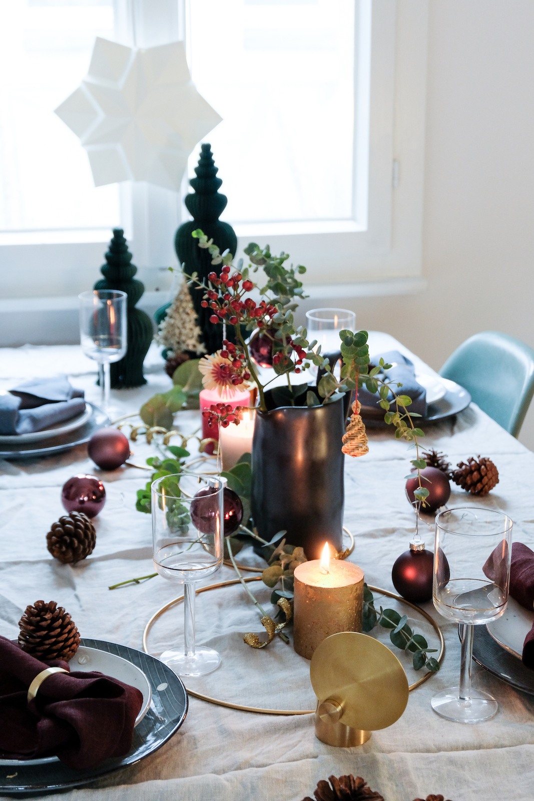 Tischdeko zu Weihnachten: natürlich inspirierte Weihnachtstafel